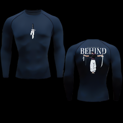 Blue Toji Compression Shirt Long Sleeve