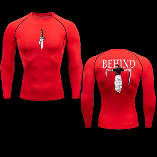 Red Toji Compression Shirt Long Sleeve
