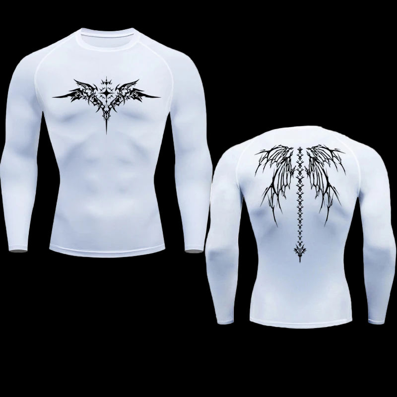 Skeleton Compression Shirt Long Sleeve