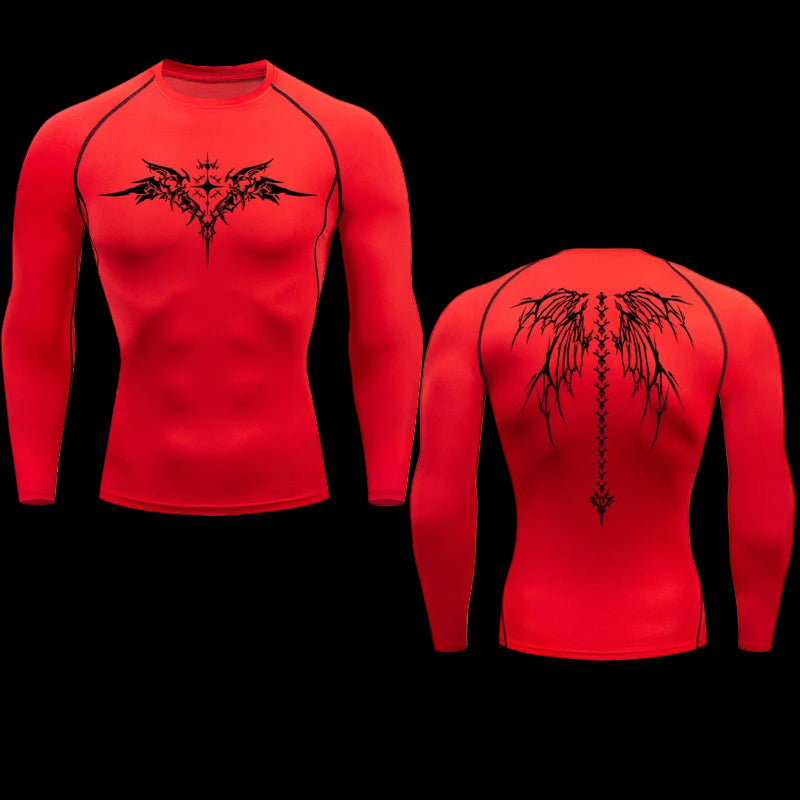 Skeleton Compression Shirt Long Sleeve