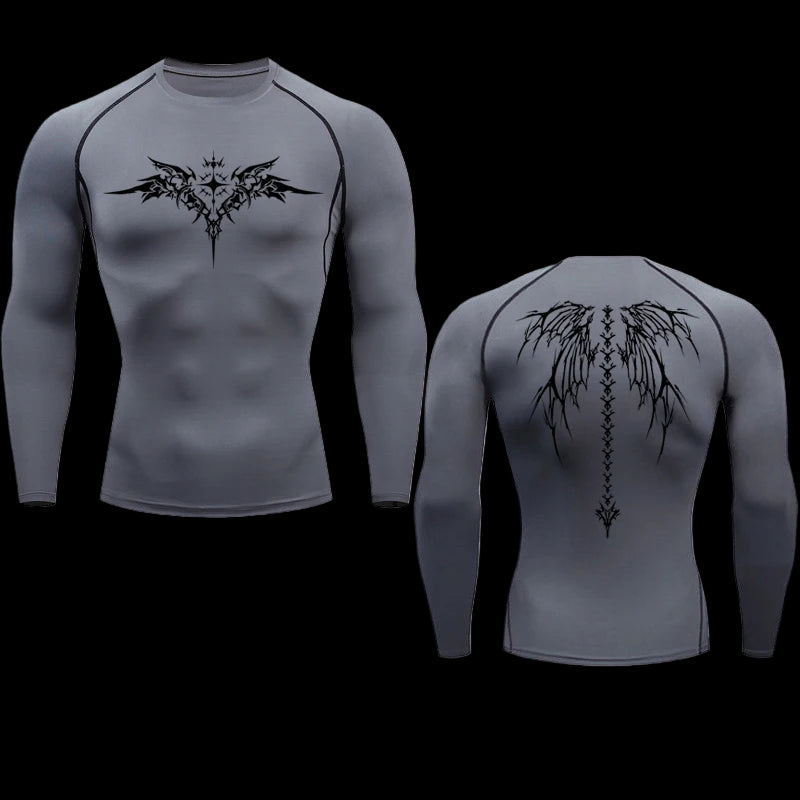 Skeleton Compression Shirt Long Sleeve