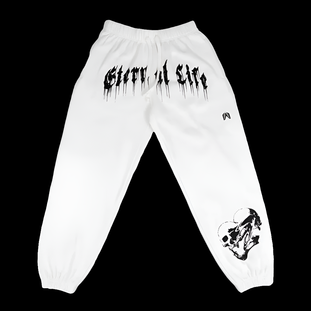 White Baggy Gym Pants