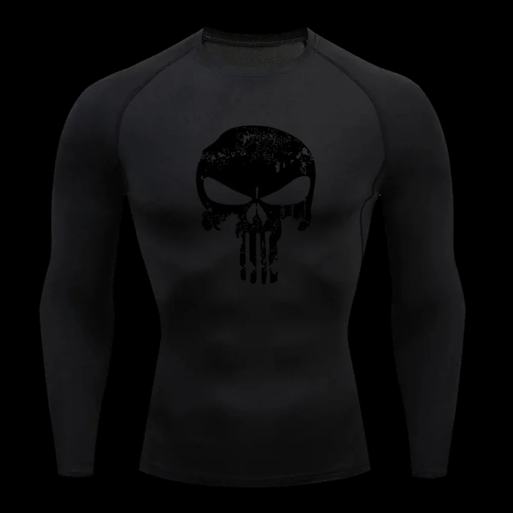 Skull Compression Shirt Long Sleeve