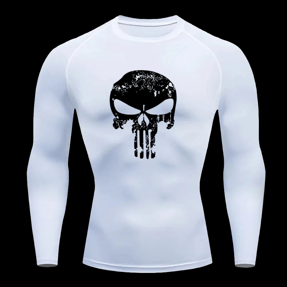 Skull Compression Shirt Long Sleeve