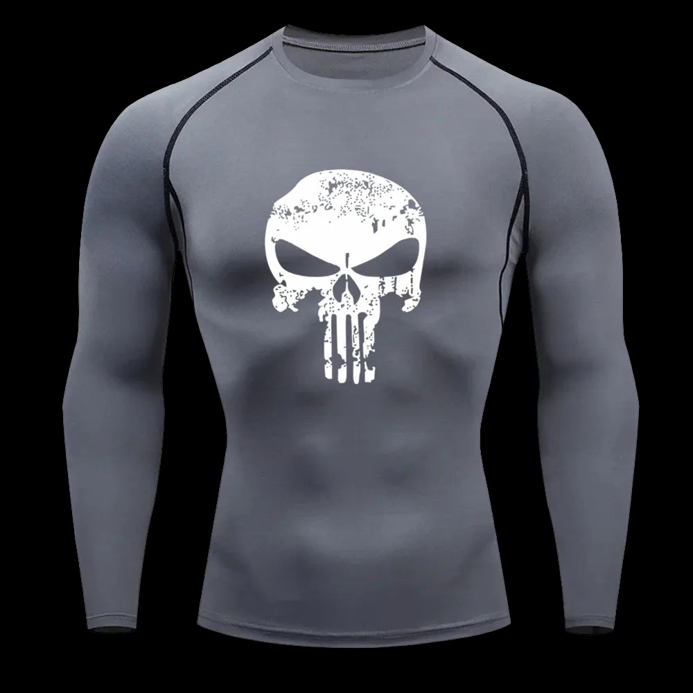 Skull Compression Shirt Long Sleeve