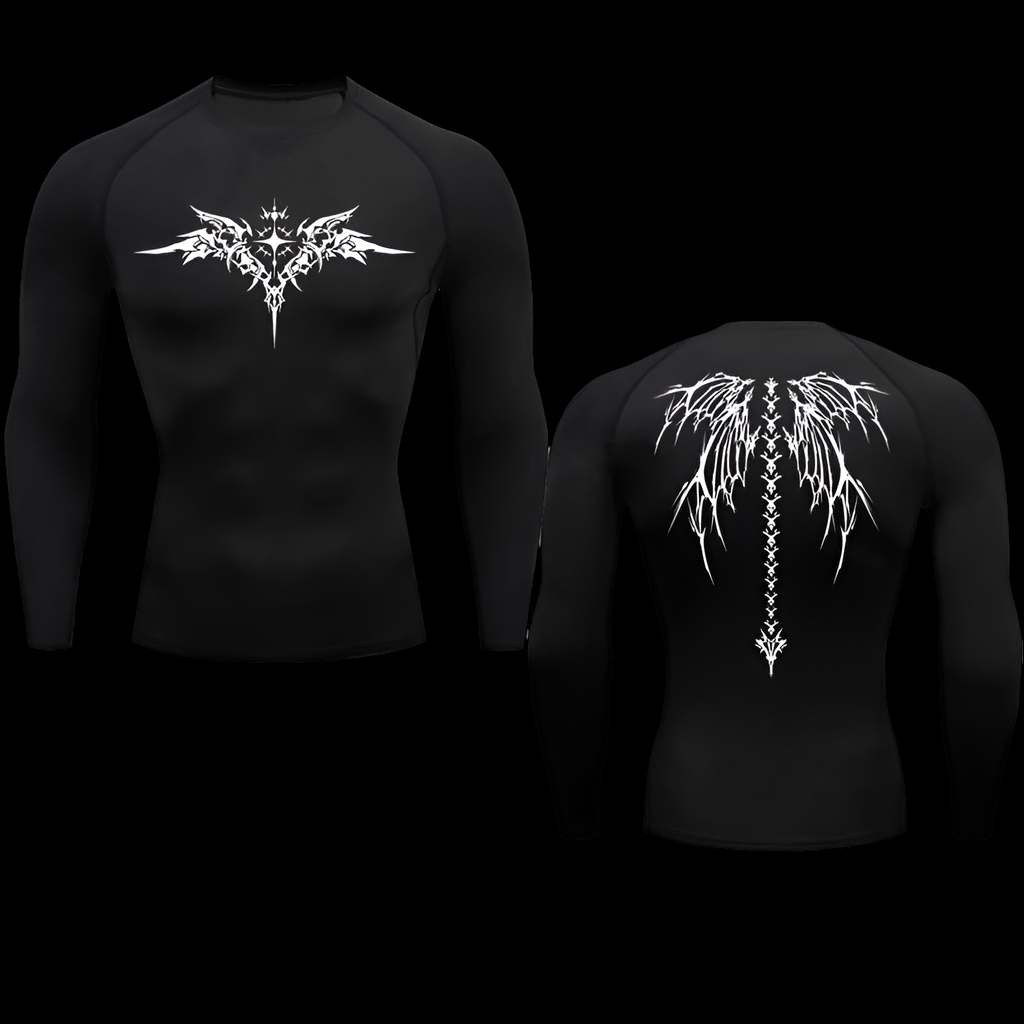 Skeleton Compression Shirt Long Sleeve