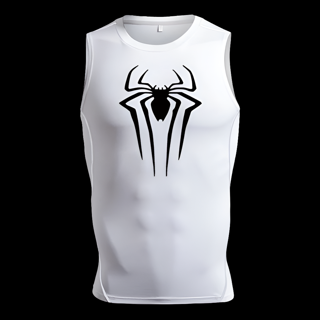 Spider Tank Top - White/Black