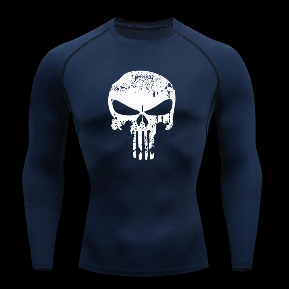 Skull Compression Shirt Long Sleeve