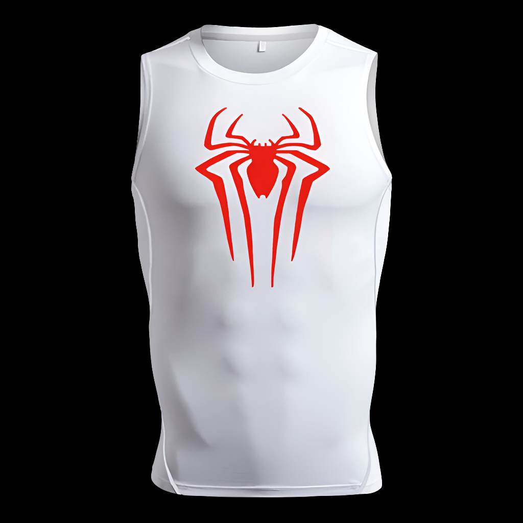 Spider Tank Top - White/Red