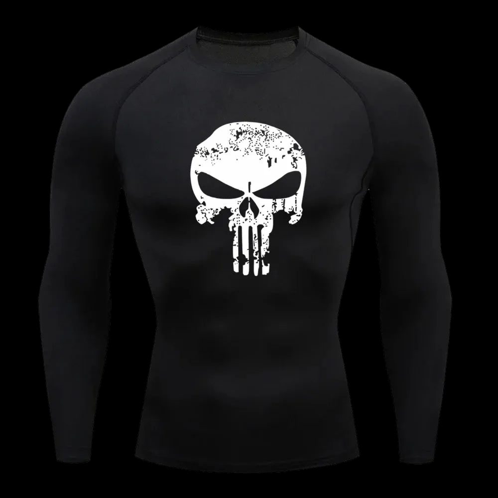 Skull Compression Shirt Long Sleeve