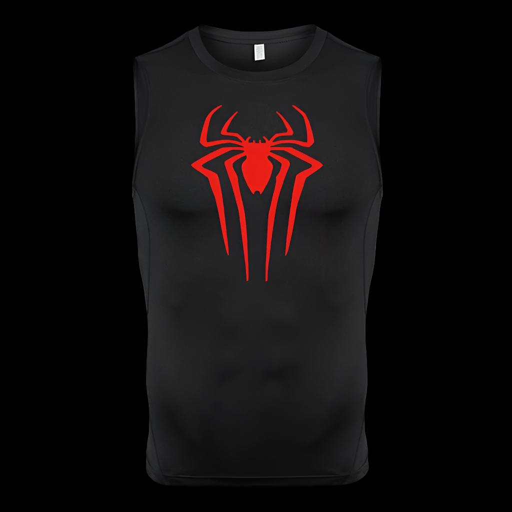 Spider Tank Top - Black/Red