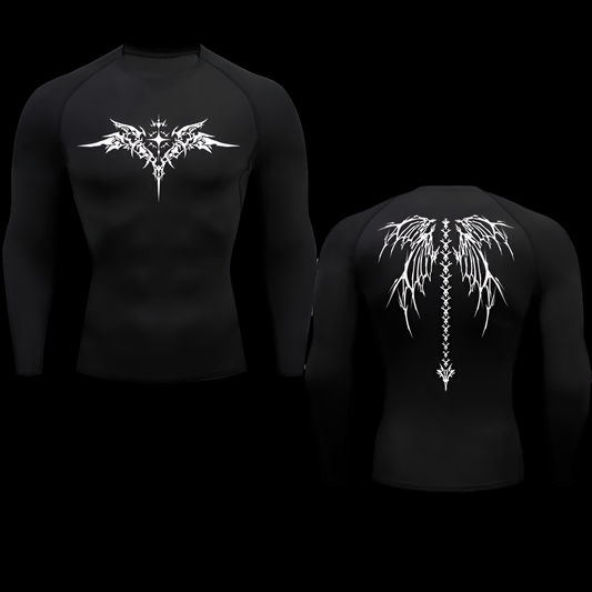 Skeleton Compression Shirt Long Sleeve