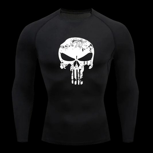 Skull Compression Shirt Long Sleeve